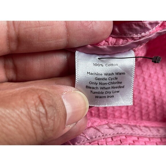 Talbots Women's Size 12 Petite Pink Button Front Skirt Career FLAWED - Picture 6 of 8